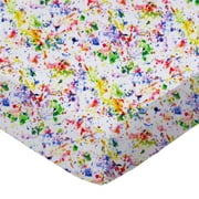 SheetWorld Fitted 100% Cotton Percale Play Yard Sheet Fits BabyBjorn Travel Crib Light 24 x 42, Paint Splash