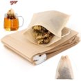 thumbnail image 1 of Fafa-30 0 Sachets de Filtre à Thé, Infuseur de Papier Jetable Non Blanchi, Sac Vide à Cordon pour Thé en Feuilles, Café, Épices, Herbes Fleuries, 3.54x2.75 Pouces Couleur Naturelle, 1 of 4
