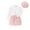 Pink, variant on Odeerbi Girls Plaid Skirt Turtleneck Top Set Little Girls Clothes High Neck Lantern 2025 Long Sleeve Top White + Tweed Plaid Skirt + Hat Set Pink 7-8 Years