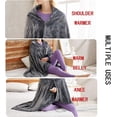 thumbnail image 3 of ShenFei 150 X 85cm Usb Heated Shawl 3 Settings Wearable Electric Poncho Throw With Buttons, - Machine Washable, 3 of 4