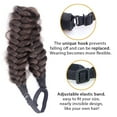 thumbnail image 4 of DIGUAN Messy Wide 2 Strands Synthetic Hair Braided Headband Classic Chunky Plaited Braids Elastic Stretch Hairpiece (Brunette Brown), 4 of 4