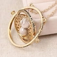 thumbnail image 3 of Hermione Time Turner Necklace Wizard Falcon Horcrux Hourglass Pendant, 3 of 5