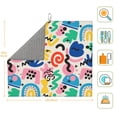 thumbnail image 3 of XMXT Microfiber Drying Mats, Vivid Multicolor Graffiti Absorbent Dish Drying Mat for Kitchen Counter, 16 x 18 inches, 3 of 9