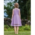 thumbnail image 5 of Arshiner Girls Elegant Dresses Sleeveless Round Neck A-line Party Dance Graduation Mesh Dress, 5 of 6