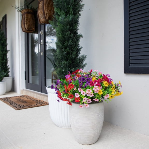 Nearly Natural UV-Resistant Artificial Daisy Bush - 13" - Set of 12