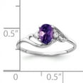 thumbnail image 2 of Primal Gold 14 Karat White Gold 6x4mm Oval Amethyst and Diamond Ring, 2 of 4