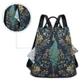 thumbnail image 5 of FORMRS Women's Travel Backpack Purse Anti-Theft Hidden Pockets Casual Shoulder Bag, Navy Blue Peacock Pattern, 5 of 7