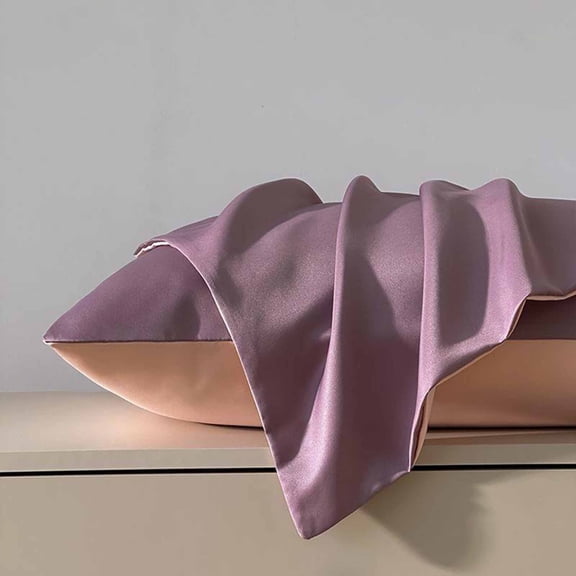 Qiopertar Summer Ice Silk Pillowcase, Breathable Pillow Core Isolation Cover, Hotel Protective Pillow Protector with Full Wrap for Household Bedding