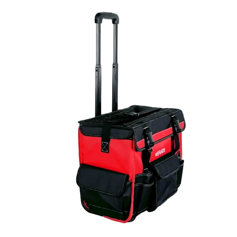 XERATH 18 inch Heavy Duty Wheeled Tool Bag with Hard Bottom