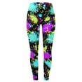 thumbnail image 4 of Arlun Women's High-Waisted Patterned Yoga Leggings Vibrant Print Tummy Control Workout Pants for Fitness and Casual Wear Comfy Soft Breathable Legging Black7 XL, 4 of 4