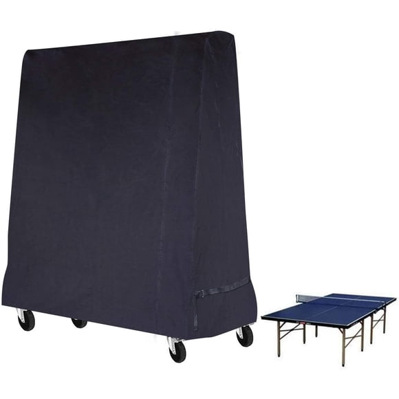 Housse de Table de Ping-Pong (Table Tennis) Imperméable pour Usage Intérieur et Extérieur, Noir, 185 x 70 x 165 cm