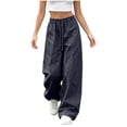 thumbnail image 5 of LEKWK Hiking Pants Women Plus Size High Waisted Lightweight Casual Palazzo Pants Drawstring Loose Fit Quick Dry Trousers for Camping Climbing Golf Outdoor, 5 of 8