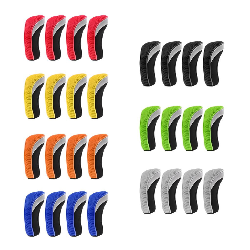 Vensio 4-Pack Gray Performance Golf Hybrid Club Headcovers Set with 5 Adjustable Number Tags for Putter iron