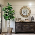 thumbnail image 2 of Artificial Fiddle Leaf Fig Tree 4/5/6ft Tall Fake Ficus Tree for Home Decor Faux Lyrata Plants Green Tree with Pot for Indoor Outdoor Home Office Living Room Bathroom Decor, 2 of 7