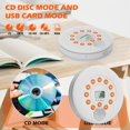 thumbnail image 4 of SDOTXA [Portable CD Player] Portable Multi-Functional CD Player | USB Playback  Stereo Speakers  Headphone Jack  Play Speed Control  A-B Repeat  LCD Display  Rechargeable Battery - Durabl, 4 of 7