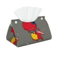 thumbnail image 2 of Lsque Dinosaur Super Hero Cartoon Printed Long Tissue Box Cover Holder, Facial Paper Organizer Dispenser,Triangle with Bottom Belt, PVC Leather Decorative Organizer, 2 of 9