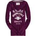 thumbnail image 1 of Aeropostale New Yorkv-neck Knit Sweater para mujer, morado, mediano Aeropostale Tejer, 1 of 1