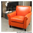 thumbnail image 1 of Hansborough Leather Burnt Orange Club Chair, 1 of 3