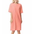 thumbnail image 2 of Cool Clothing Women's Soft Cotton Sleepshirt, Orange, 2 of 4