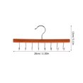 thumbnail image 2 of CTIRCHIU Hanging Ties Wood Light Brown Tie Rack Hanger for Closet with Multi Hook Design 1Pcs, 2 of 7