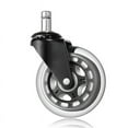 thumbnail image 2 of 5pcs Office Chair Wheels - Replacement Rubber Wheels - Universal Fit 3 Inch Chair Casters, Heavy-duty Chair Wheels, Noise Free, Fits 98% Chair, For Al, 2 of 5
