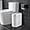 White Black, variant on ELPHECO Automatic Bathroom Trash Can, 2 Gallon, Motion Sensor, Plastic, Garbage Can & Wastebasket