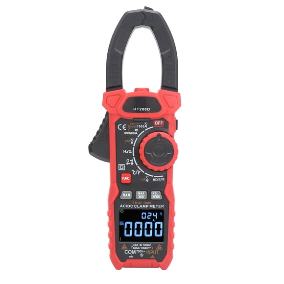 NCV Tester,HT208D Digital Clamp Meter Digital Clamp Multimeter Clamp Meter Effortless Installation