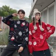 thumbnail image 2 of Suéteres de Navidad para hombres y mujeres, suéter suelto grueso, prendas de vestir de otoño e invierno, pareja, 2 of 5