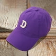 thumbnail image 2 of Mens Baseball Caps Letter D Baseball Cap Adjustable Sun Hat For Casual Outdoor Activities Purple One Size, 2 of 4