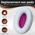 thumbnail image 3 of Replacement Ear Pads for Cloud Silver II Headphone Soft Foam Ear Cushion Pads White+Red, 3 of 5
