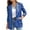 Dark Blue, variant on Fesfesfes Blazer Coat for Women Casual Long Sleeve Solid Turndown Collar Buttons Coat Under $10
