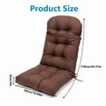 thumbnail image 3 of JIAN YA NA Adirondack Rocking Chair Cushion, High Back Patio Chair Cushions, Water Resistant Outdoor Furniture Seat Pads with Ties (43x19x3 Inch, Dark Brown), 3 of 13