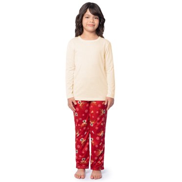 Fruit of the Loom Christmas Holiday Family Matching Fleece Pajama Sleep Sets, Sizes XS-3XL