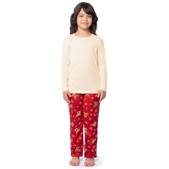 Fruit of the Loom Christmas Holiday Family Matching Fleece Pajama Sleep Sets, Sizes XS-3XL