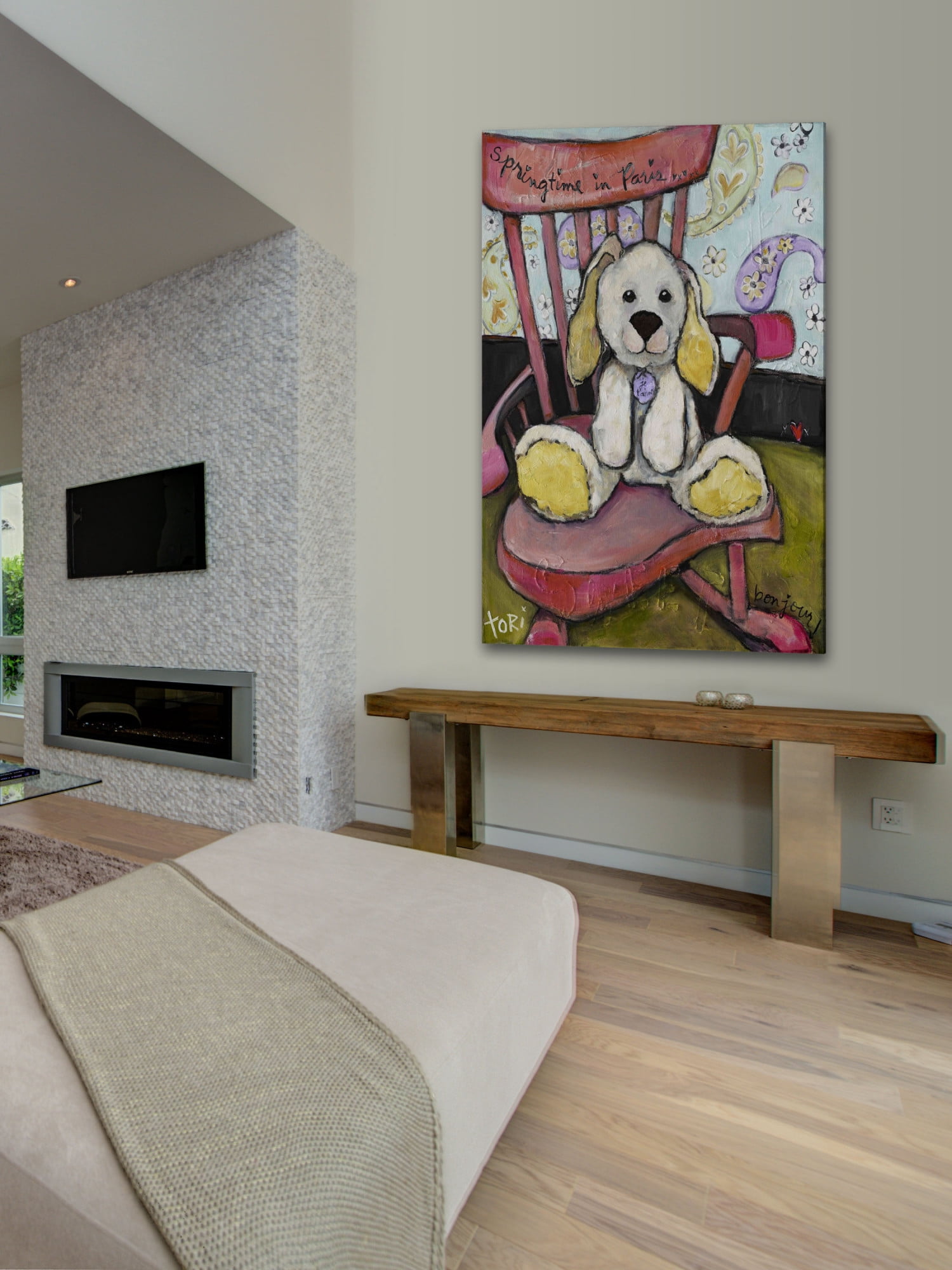 Marmont Hill "Springtime in Paris" by Tori Campisi Painting Print on Canvas