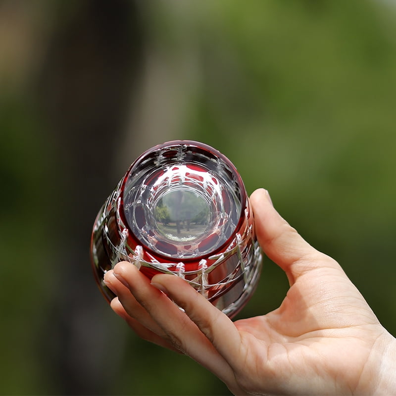 Crystal Whiskey Glass,Wine Water Cup,Japanese Edo Chisel,with Gift Box Packaging,Kitchenware for Home Party,Wedding Gift,290ml