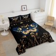thumbnail image 3 of Juego de cama Twin,Juego de edredón de flores botánicas para adultos Mujeres Hombres 2Pcs,Negro, 3 of 6