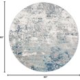 thumbnail image 2 of SAFAVIEH Brentwood Collection 5' x 5' Round Light Grey/Blue BNT822F Modern Abstract Non-Shedding Dining Room Entryway Foyer Living Room Bedroom Area Rug, 2 of 7