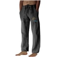 thumbnail image 2 of Pantalones largos para hombre, moda, estampados, casuales, cintura elástica con bolsillo, pantalones deportivos, pantalones de poliéster para hombre., 2 of 4