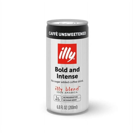 illy Ready To Drink Coffee Caffe Unsweetened 6.8 Fl Oz Cans (12-Pack)