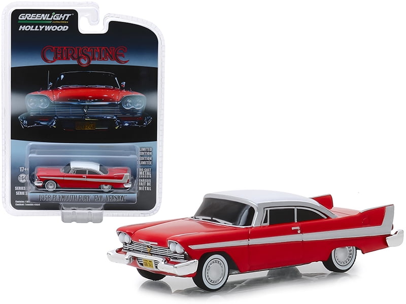 Autoworld 1:18 1958 Plymouth Fury Christine Night Time Version Model Red AWSS102