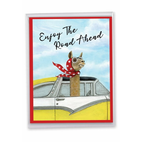The Best Card Company Extra Large Retirement Greeting Card From Us 8.5 x 11 Inch with Envelope (1 Pack) Big, Jumbo Co-Worker, Good Luck Driving Divas J9276ARTG-US