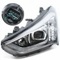 thumbnail image 2 of FOR 2013-2016 SANTA FE BLACK HOUSING CLEAR LENS PROJECTOR HEADLIGHT LEFT LAMP, 2 of 11