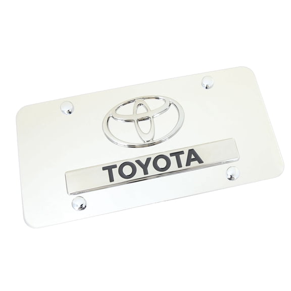Toyota Dual Logo License Plate (Chrome)