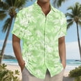 thumbnail image 2 of Yteetum Men's Short Sleeve Shirts Floral Print Hawaiian T Shirt Casual Button Down Short Sleeve Lapel Beach Summer T-Shirts, 2 of 7