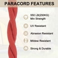 thumbnail image 6 of Uxcell 550 Paracord Rope 10ft, 4mm Thin Paracord Nylon Cord Survival 7-Strand Core for Tent Camping Outdoor Gear - Red, 6 of 7