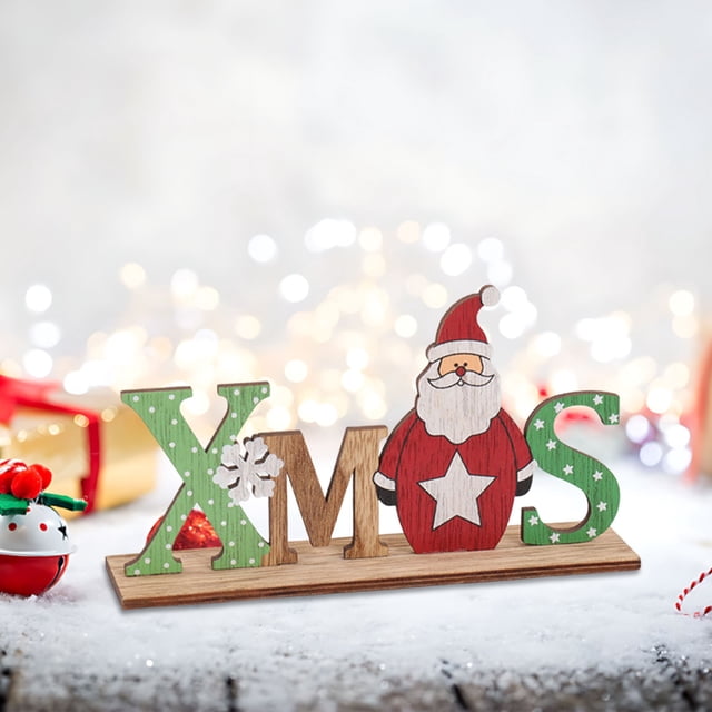 XWSHYW Decoraciones para El Hogar Adornos Navideños Manualidades de Madera Centros Comerciales Adornos Navideños Adornos de Muñecos de Nieve