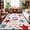 White, variant on 4th of July Washable Area Rug 5 x 7 ft USA Ribbon Bow America Map Daisy Vintage Soft Non Slip Rugs Stain Repellent Indoor Felt Carpet for Living Dining Room Bedroom Home Office