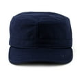 thumbnail image 2 of NYFASHION101 Fashionable Solid Color Unisex Fitted Army Military Cadet Cap, Navy, S, 2 of 4
