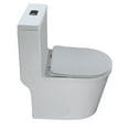 thumbnail image 2 of WinZo WZ5069  Ceramic Small Round Toilet One Piece 23" Depth Dual Flush 12” Rough-in for Modern Compact Bathroom UF Soft Close Seat White, 2 of 7